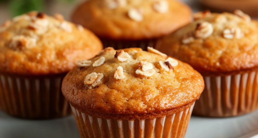 Пышные ПП-маффины с бананом без сахара за 40 секунд — для тех, кто следит за весом и любит десерты