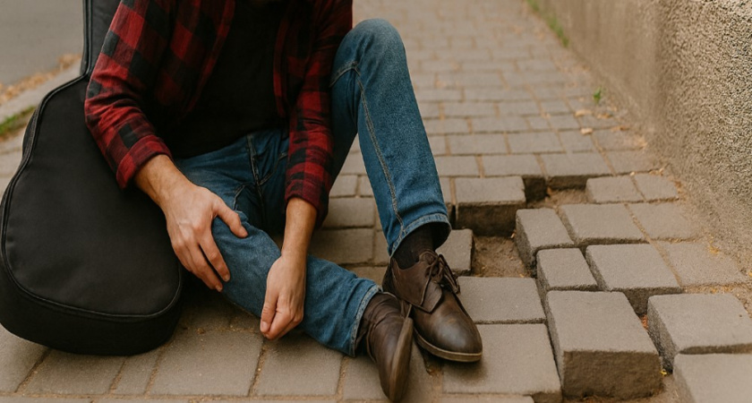 В Воронеже музыкант получил компенсацию за травму на разбитой плитке