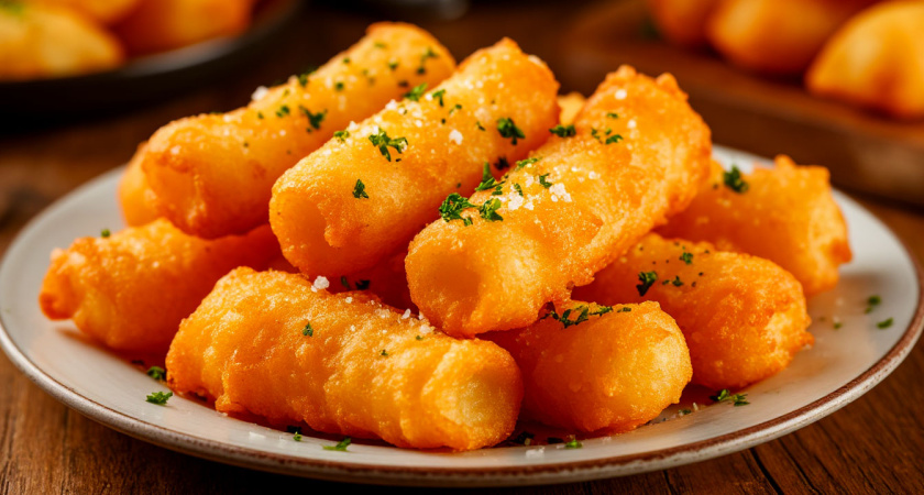 Закуска для Нового года: картофельные палочки с сыром