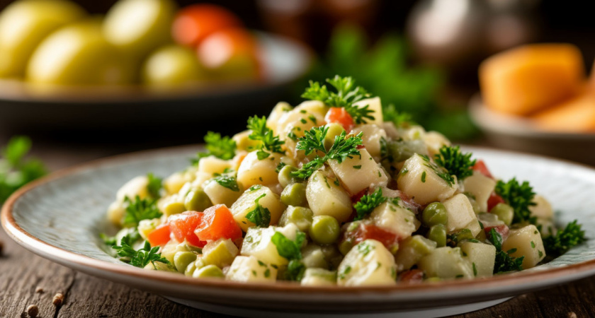 Салат «Три белых коня» на Новый год 2026: угощение для Огненной Лошади