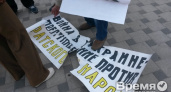Пикет против войны на Украине в Воронеже сорвали бритоголовые казаки и православные славяне
