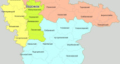 Воронежскую  область  перекрасили в цвета новых  избирательных округов