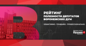 В Воронежской области подвели итоги рейтинга полезности депутатов