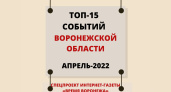 Топ-15 событий Воронежской области в апреле 2022 года