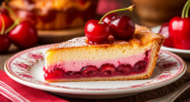 Пирог, который вкуснее любого торта: ягодное наслаждение как из кондитерской — нежный бисквит, заварной крем, вишнёвое желе и минимум усилий