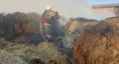 В Воронежской области пожар уничтожил 9 тонн сена и 40 тюков соломы