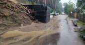 Сель засыпал песком дорогу в воронежском Ямном