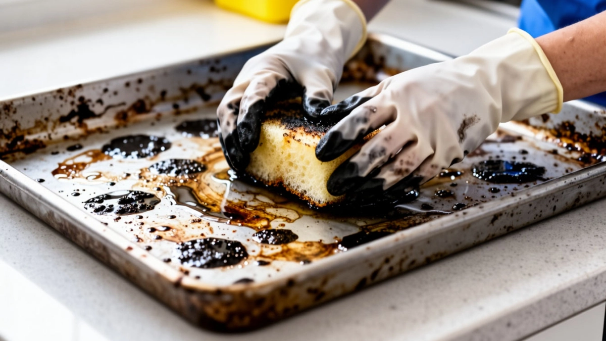 Противень сияет как новый: рассказываю, как отмыла вековой нагар. Никаких металлических губок не понадобилось