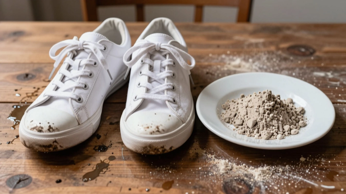 Белые кроссовки снова как новые: всего несколько бюджетных ингредиентов — и отмываем подошву до скрипа
