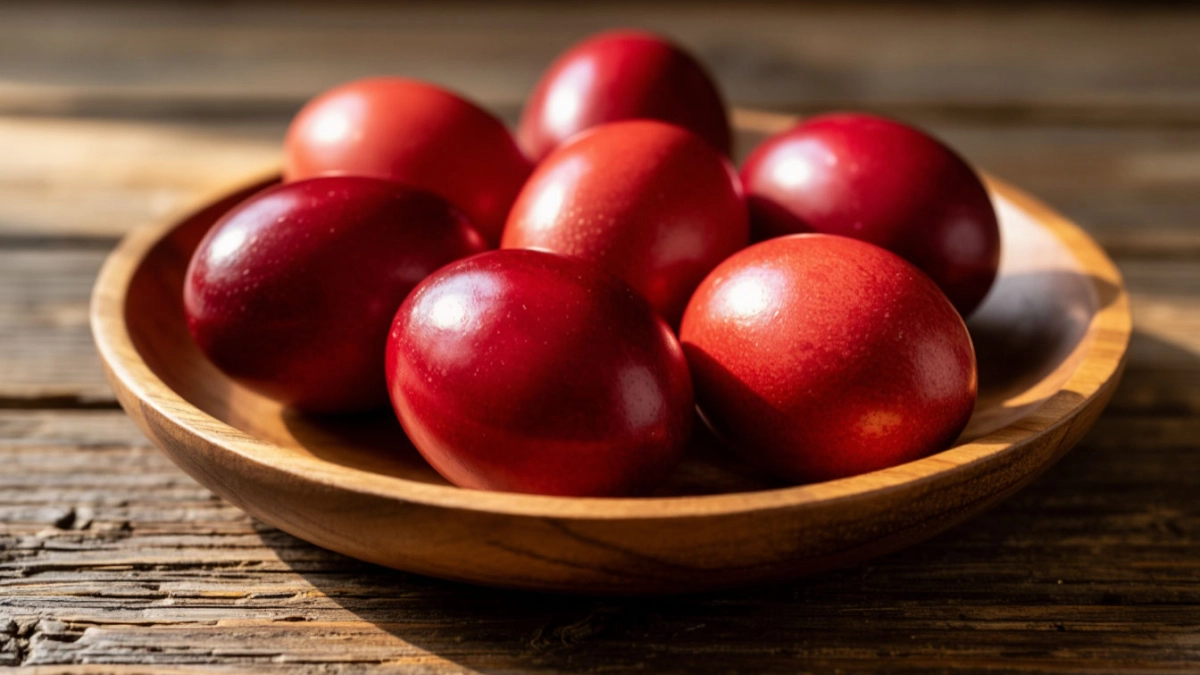 Вместо луковой шелухи: для окрашивания пасхальных яиц в красный есть другое средство. Как драгоценные рубины