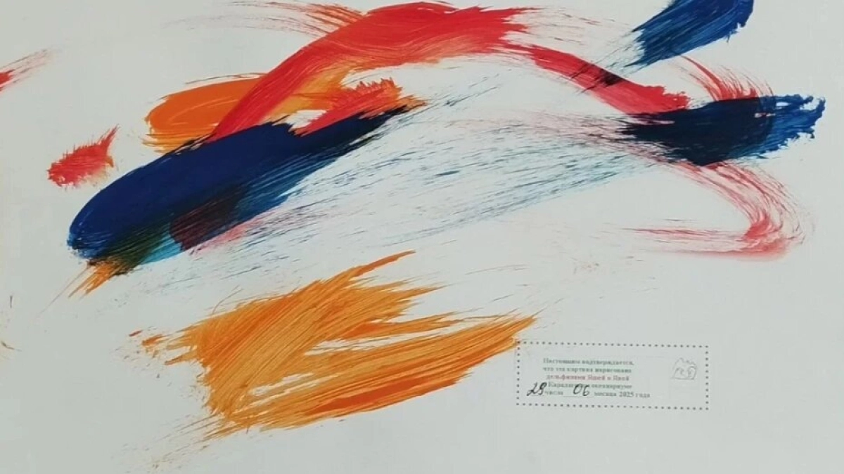 Воронежец пытается продать картину, написанную дельфинами из Крыма