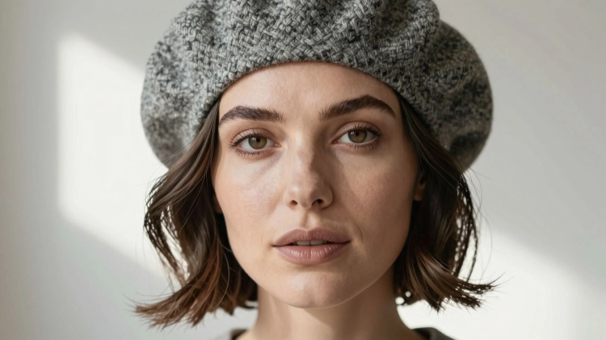 Головные уборы на весну для женщин за 50: леопард, гусиная лапка и яркий берет