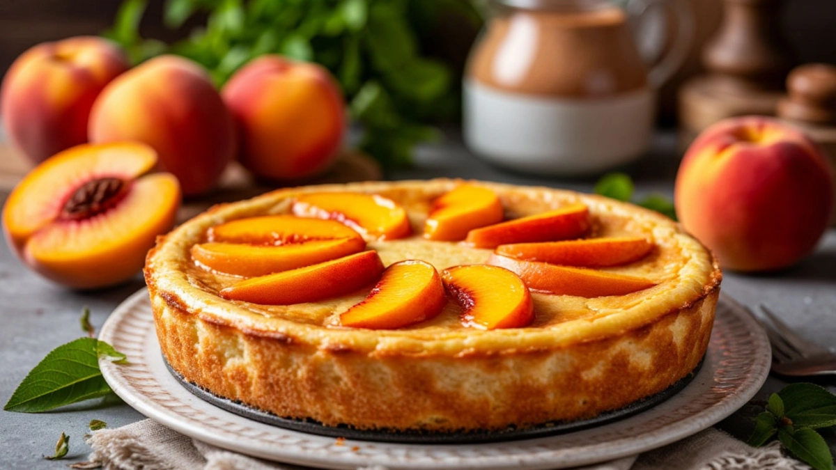 Никаких больше шарлоток: творожный пирог с персиками — сочнее, а готовится проще