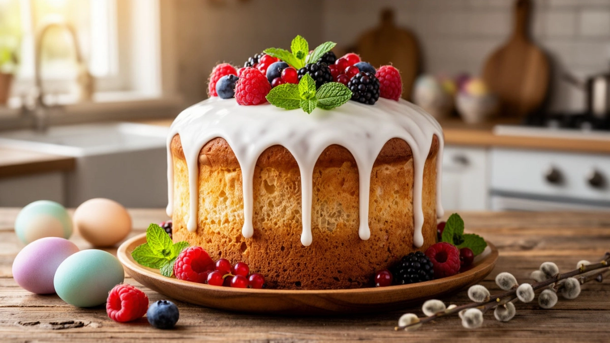 Царский пасхальный кулич: творог, сметана, орехи и коньяк — секрет невероятно сочного кулича, который не черствеет