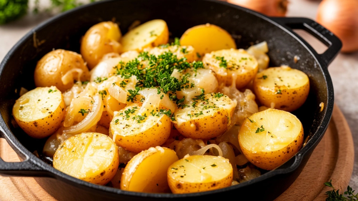 Картошка с луком и сыром — пальчики оближешь: готовлю на сковороде постоянно, разлетается первая