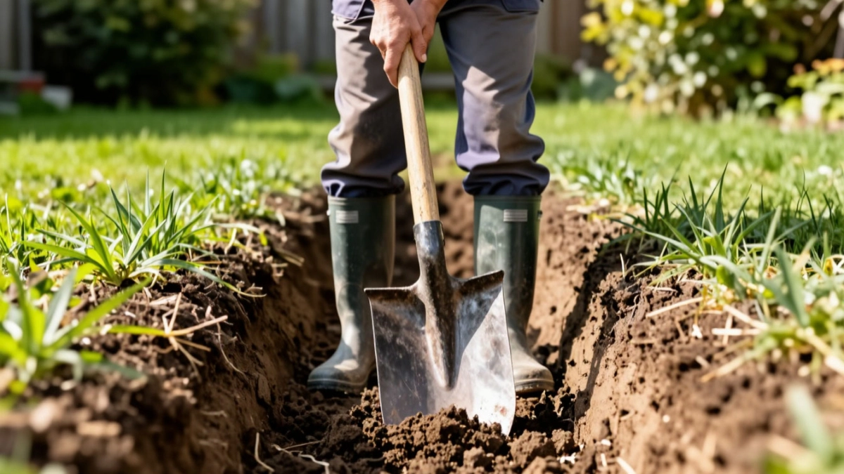 Прокопать траншею под кабель или водопровод быстрее и легче вручную: 3 способа сделать это без надрыва спины