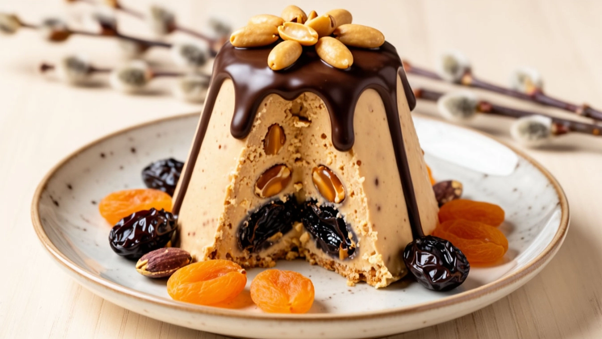 Нежная карамельная пасха из варёной сгущёнки: проще не бывает