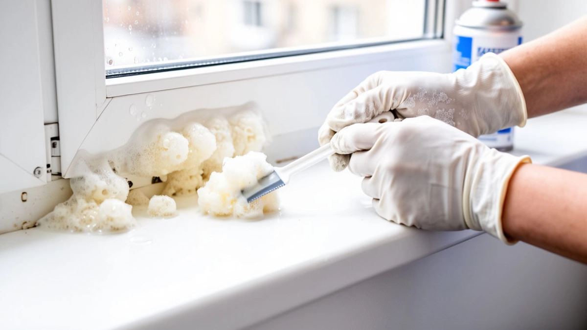 Испортила подоконник, пытаясь оттереть старую пену — делюсь, как надо делать правильно