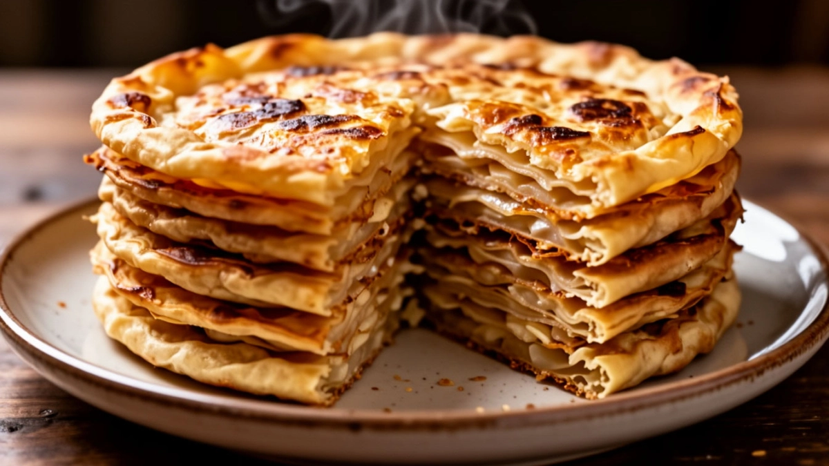 Слоистые лепёшки на сковороде: готовлю их вместо хлеба — разлетаются за минуту