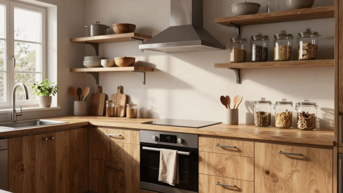 Сэкономила треть бюджета на кухне, отказавшись от верхних шкафов: за и против, советы по обустройству