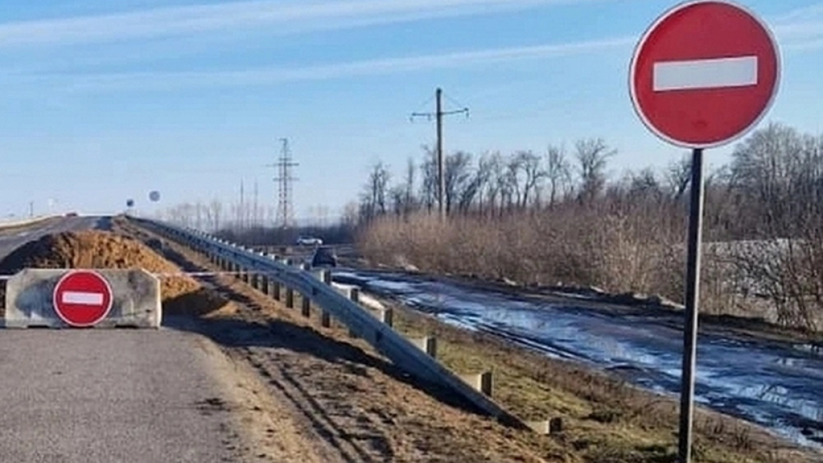 Под Воронежем в Рамонском районе из-за паводка временно закрыли мост для проезда