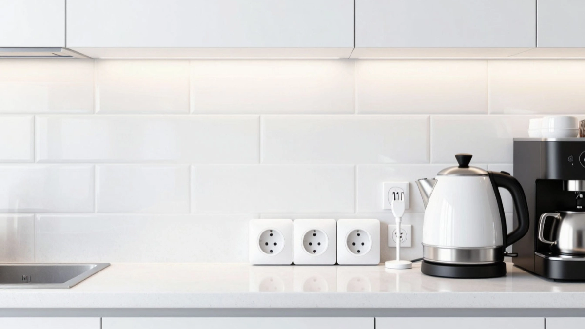 Как правильно разместить розетки на кухне: зоны, безопасность и современные решения