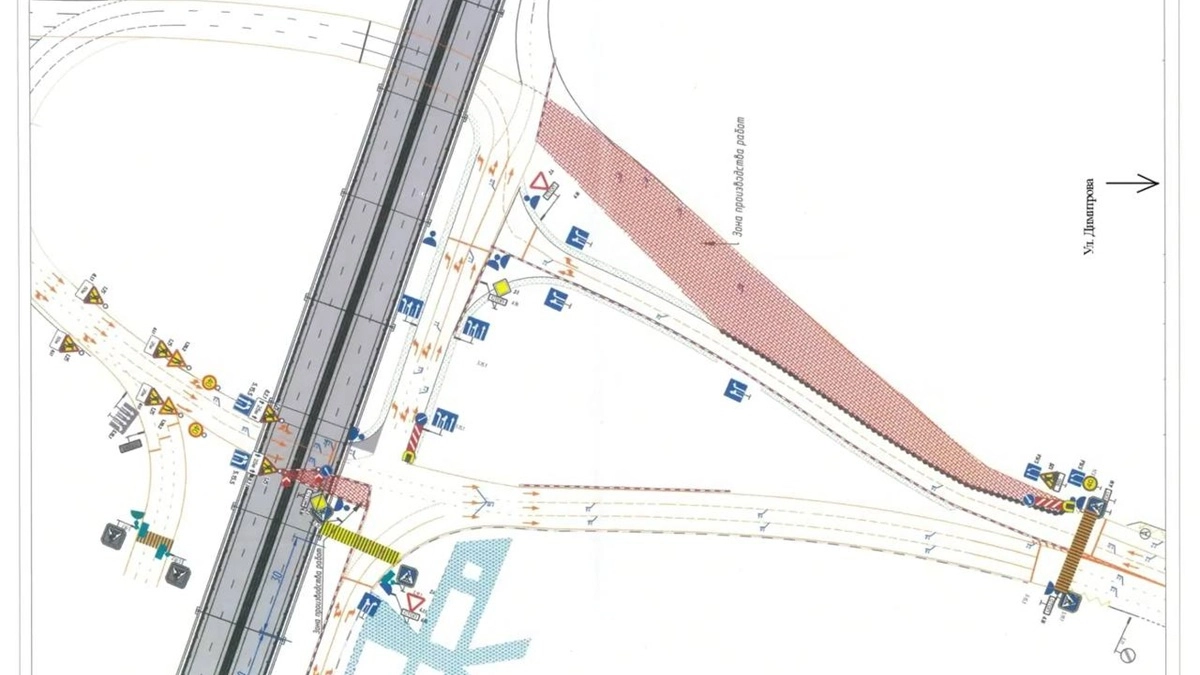 На Остужевском кольце в Воронеже ввели новую схему движения