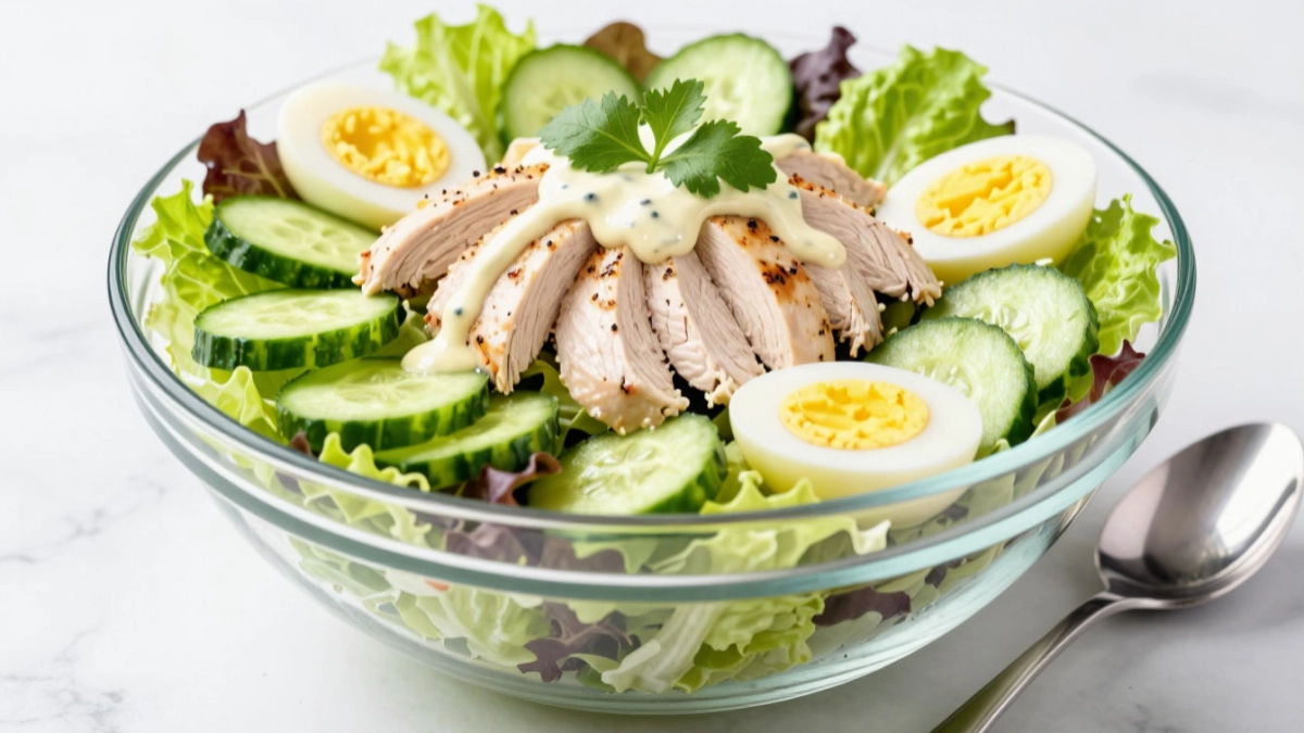 Самый вкусный салат с куриной грудкой: пошаговый рецепт с айсбергом и огурцом — готовится 15 минут и заменит вам ужин