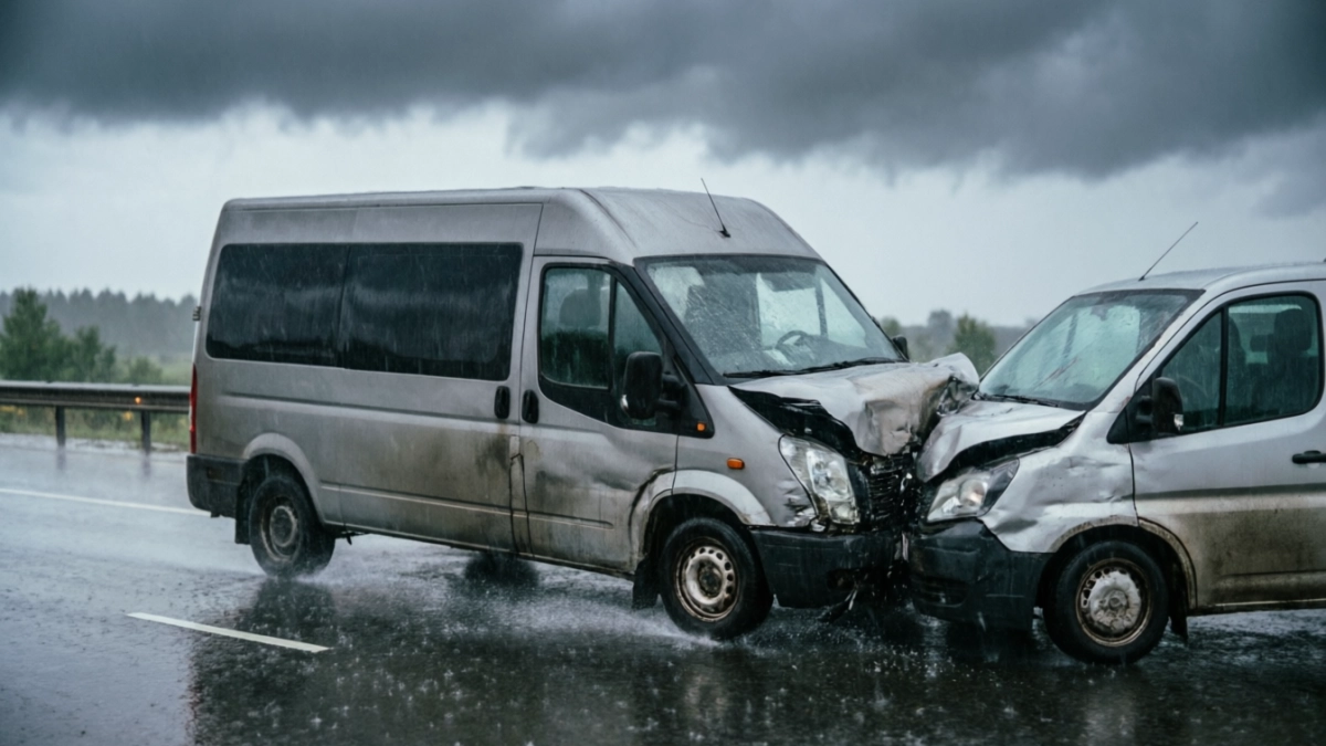 В Бобровском районе столкнулись «Форд Транзит» и «Валдай»