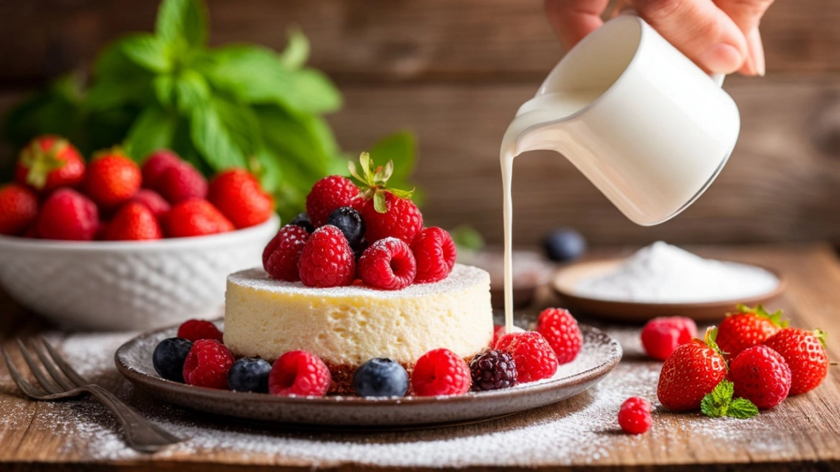 Режу любые ягоды и заливаю молоком: дешёвый десерт вкуснее покупного торта — без духовки и теста