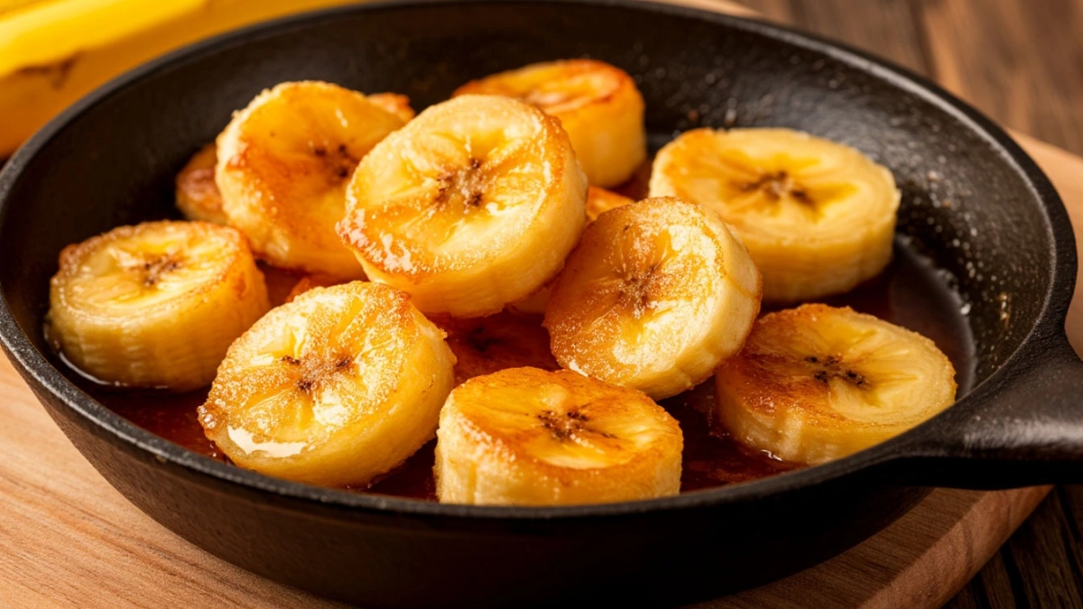 Необычный десерт за 10 минут на сковороде: бананы в кляре — золотистая корочка и нежный фрукт внутри