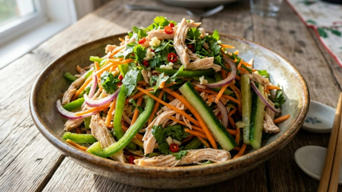 Приготовил сочный корейский салат с курицей: делюсь рецептом, который стал главным на моем столе