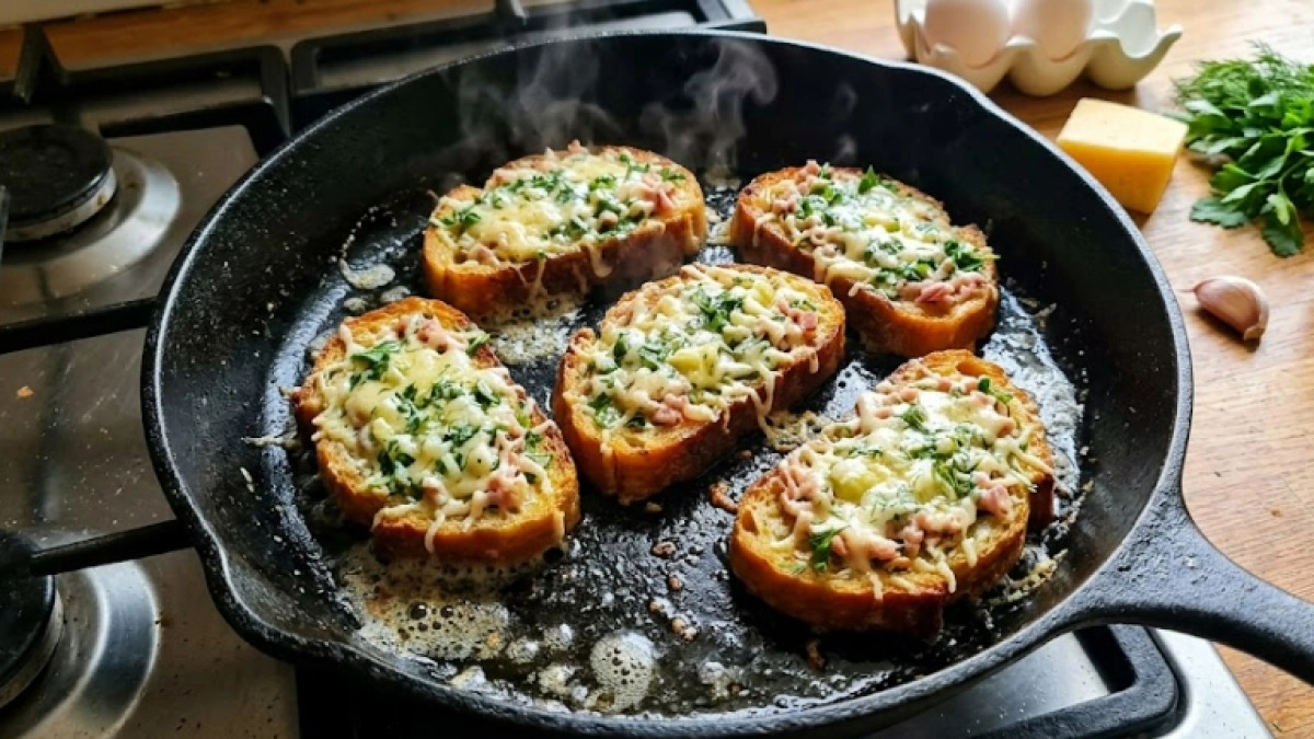 Хрустящие чесночные гренки с сыром: как приготовить идеальную закуску на сковороде за 10 минут