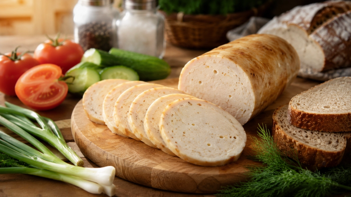 Сочная домашняя куриная колбаса: отлично режется, подходит и для бутербродов, и для окрошки
