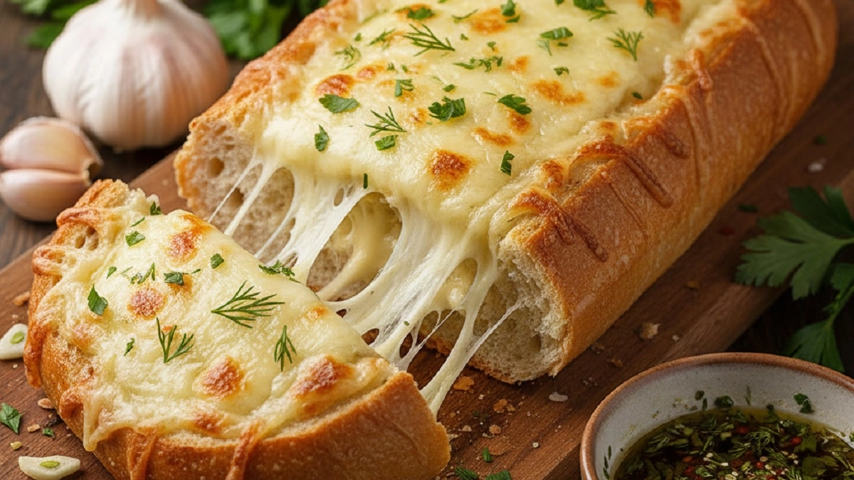 Беру лишь чеснок, хлеб и сыр, а закуска получается вкуснее пиццы: съедают подчистую за считанные минуты